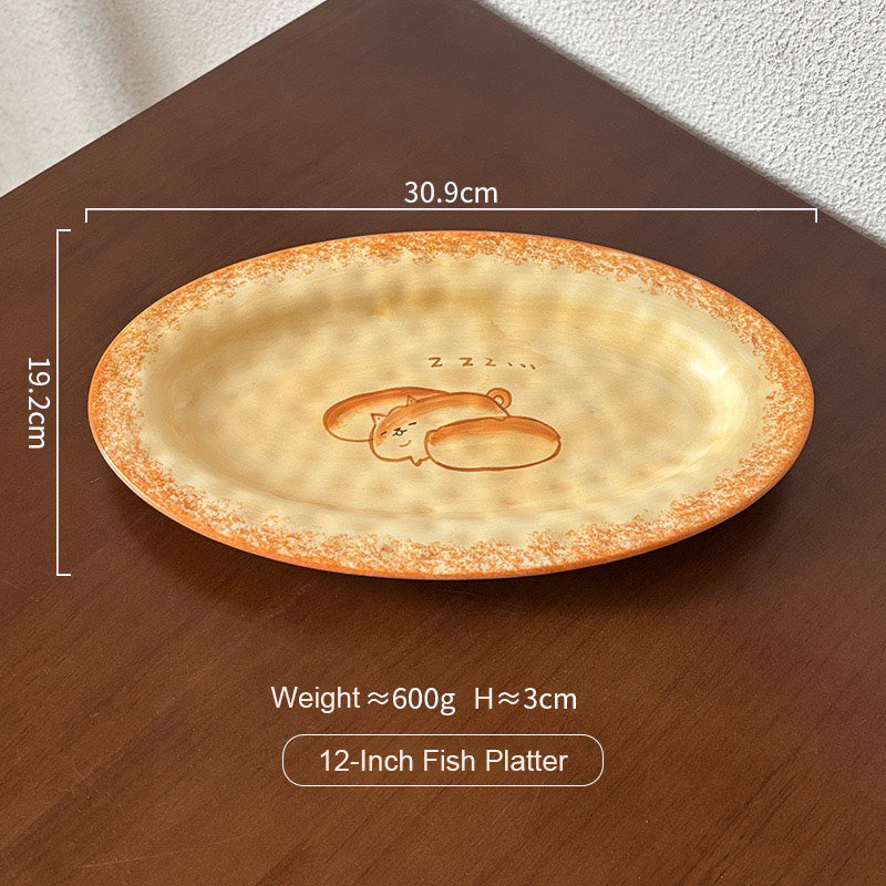 Cute Shiba Bread Handmade Dinnerware Collection