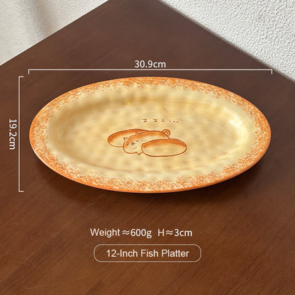 Cute Shiba Bread Handmade Dinnerware Collection