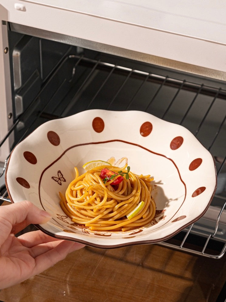 Elegant Cartoon Bunny Ceramic Bowl & Plate Set