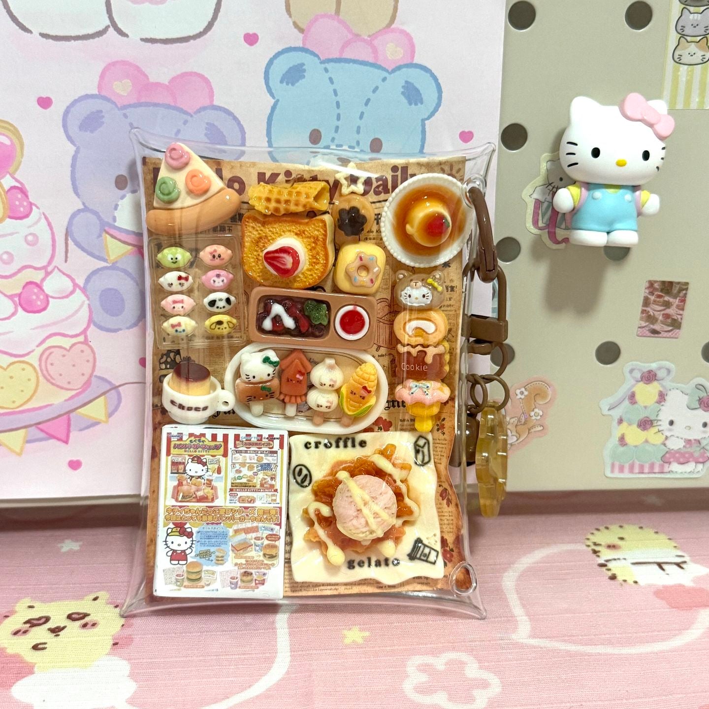 Porta-chaveiro fofo com enfeite de bolsinha2