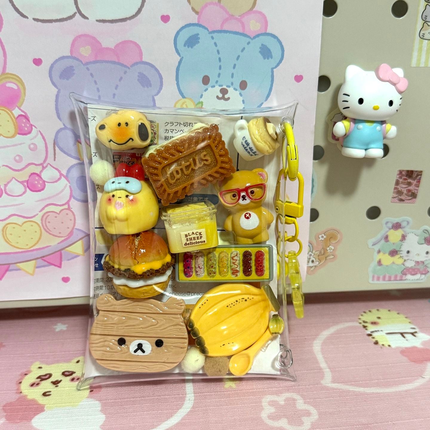 Porta-chaveiro fofo com enfeite de bolsinha2