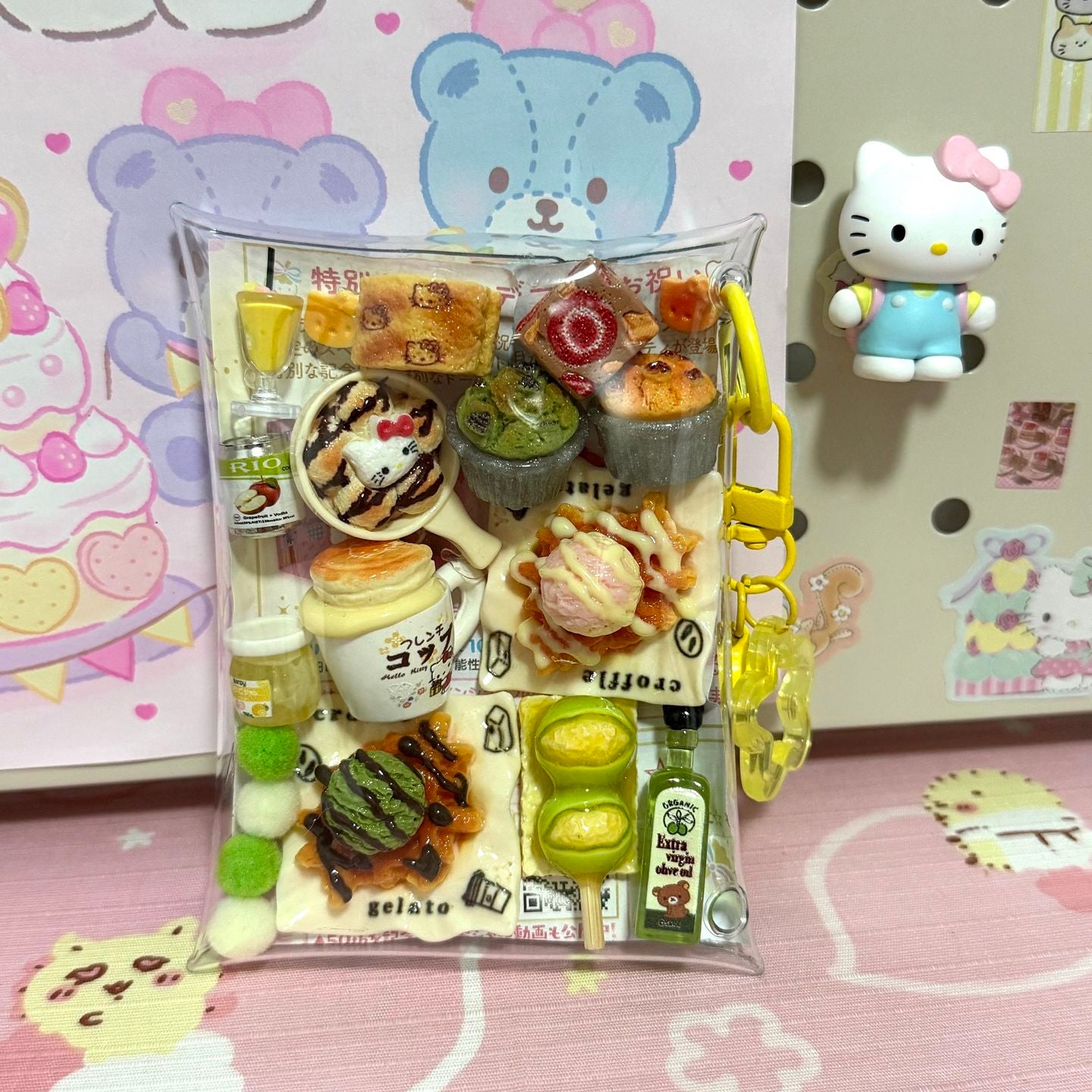 Porta-chaveiro fofo com enfeite de bolsinha2