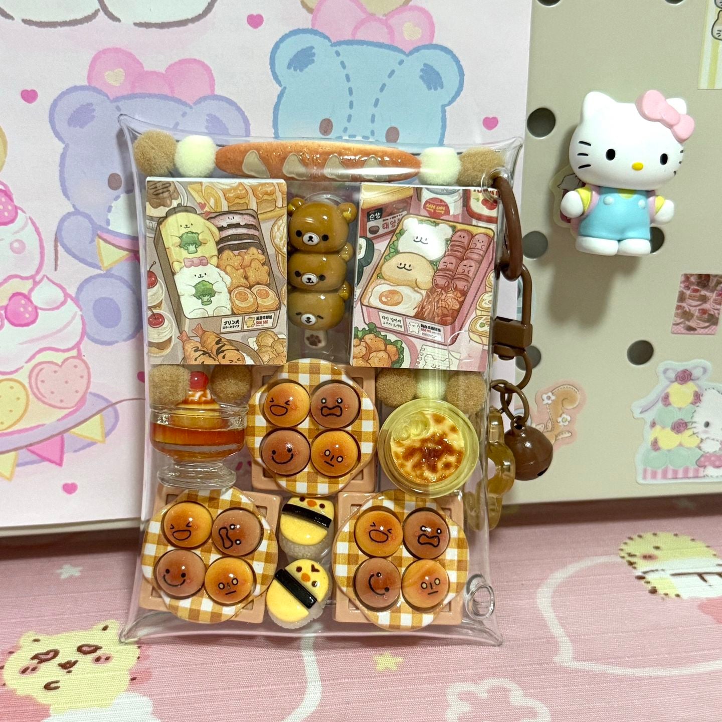 Porta-chaveiro fofo com enfeite de bolsinha2