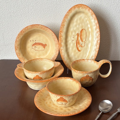 Cute Shiba Bread Handmade Dinnerware Collection