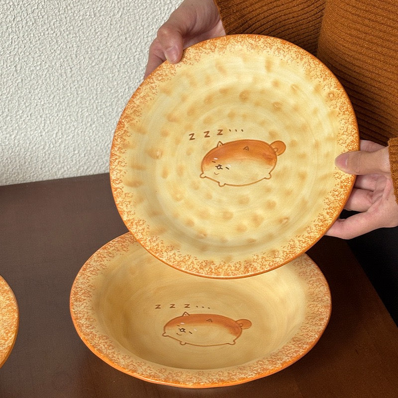 Cute Shiba Bread Handmade Dinnerware Collection