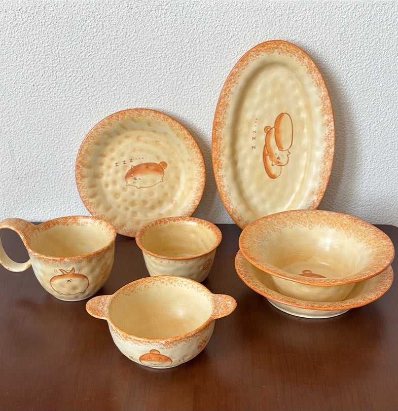 Cute Shiba Bread Handmade Dinnerware Collection