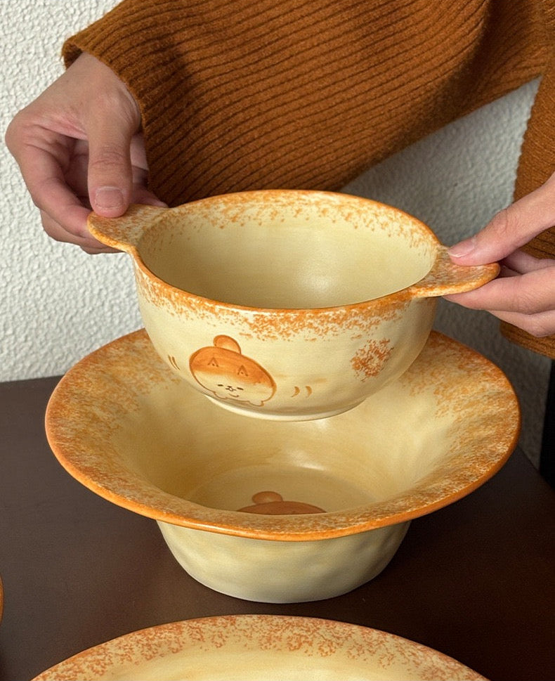 Cute Shiba Bread Handmade Dinnerware Collection