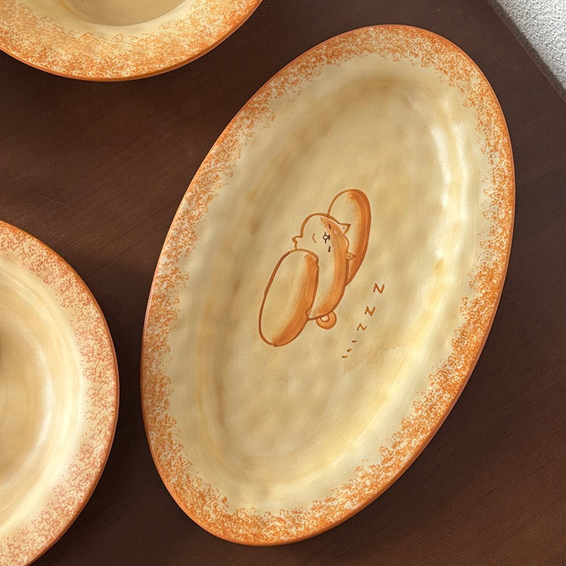 Cute Shiba Bread Handmade Dinnerware Collection