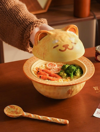 Puppy Planet Cute Shiba Inu Instant Noodle Bowl