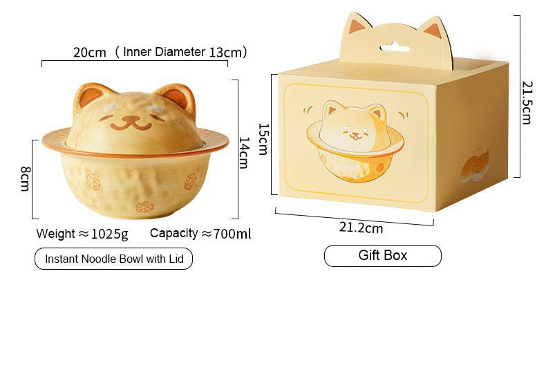 Puppy Planet Cute Shiba Inu Instant Noodle Bowl