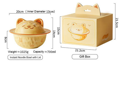 Puppy Planet Cute Shiba Inu Instant Noodle Bowl