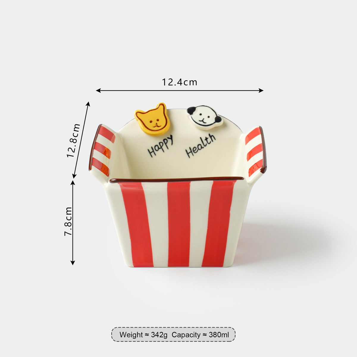 Button Dog Popcorn Bowl