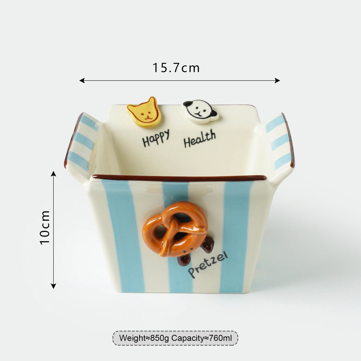 Button Dog Popcorn Bowl