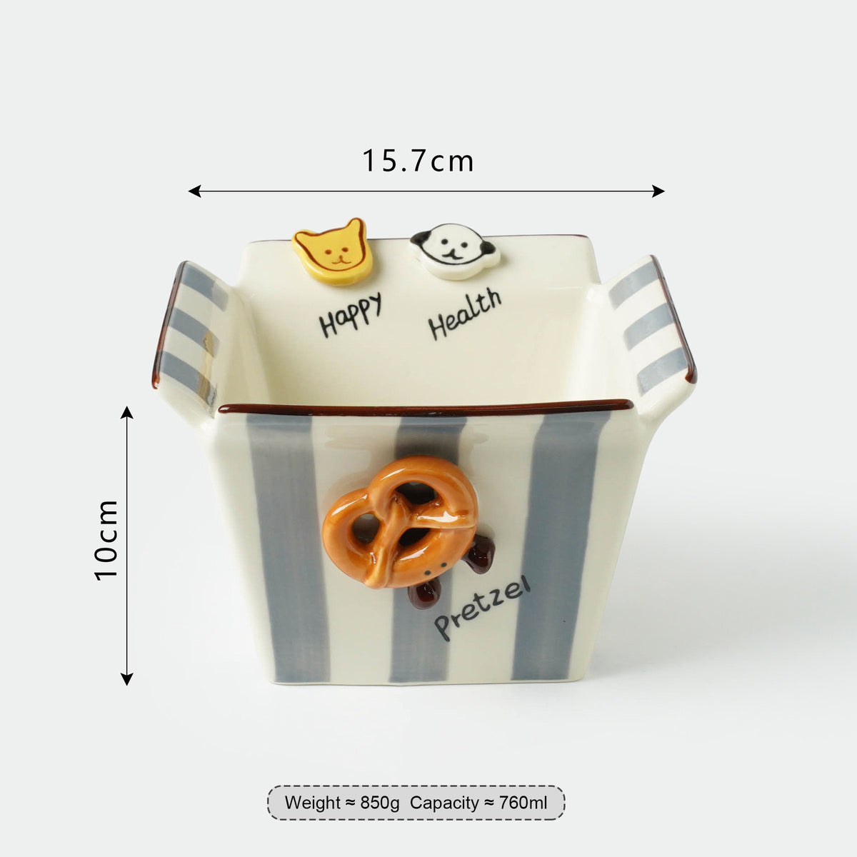 Button Dog Popcorn Bowl