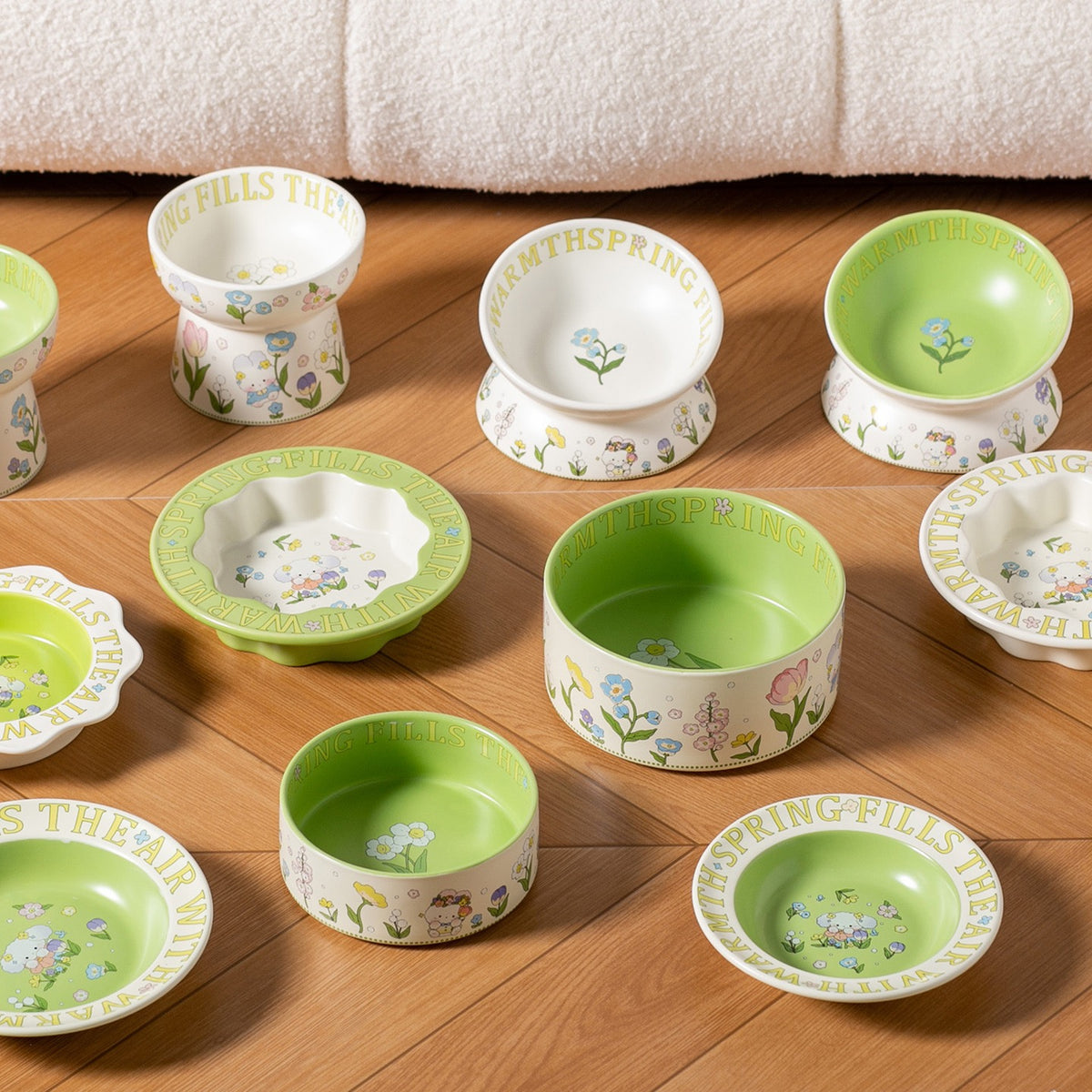 Green Rabbit Pet Bowl