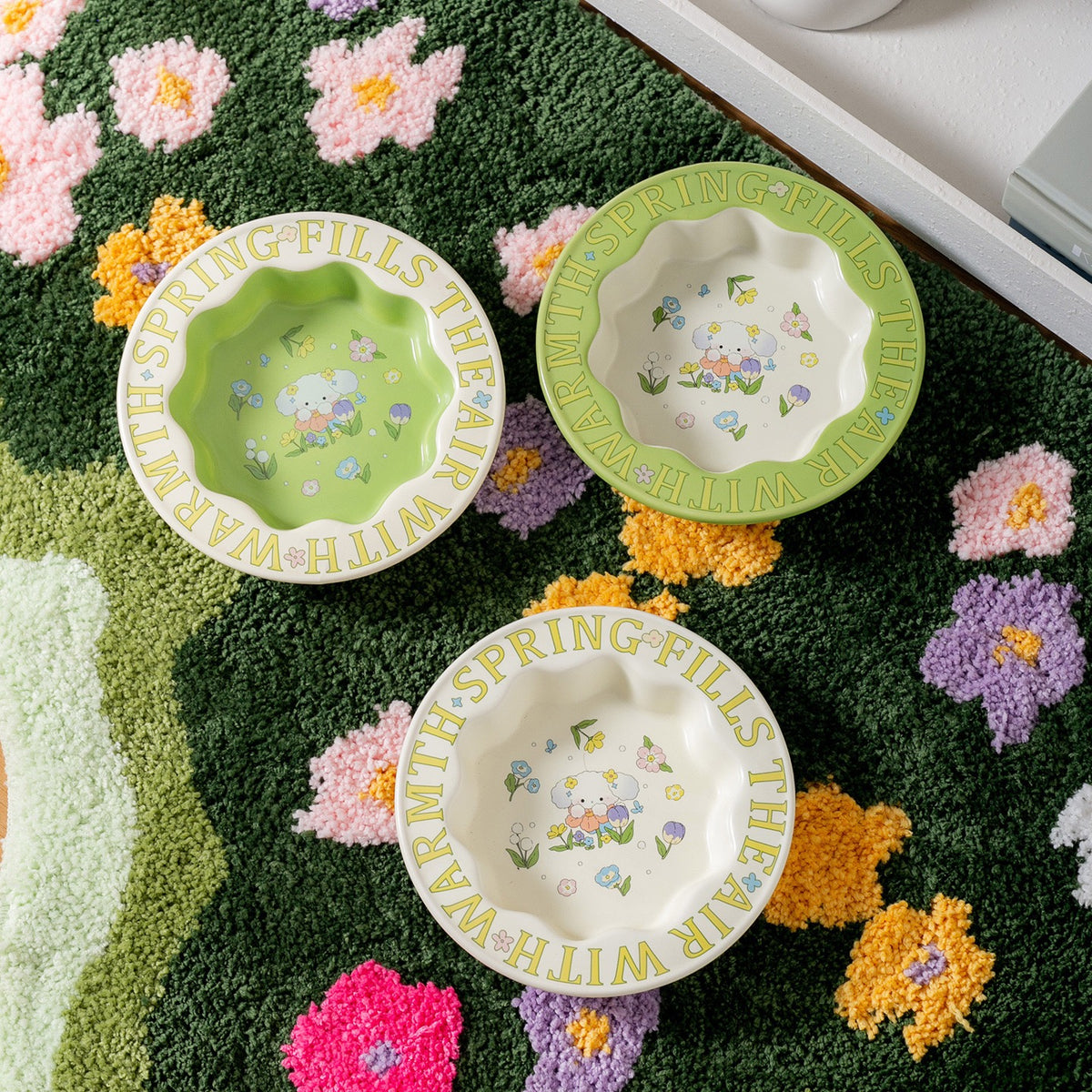 Green Rabbit Pet Bowl