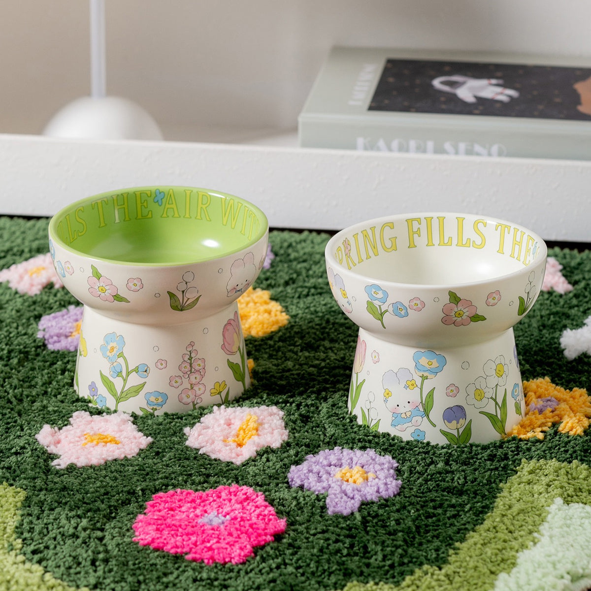 Green Rabbit Pet Bowl