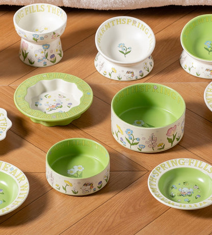 Green Rabbit Pet Bowl