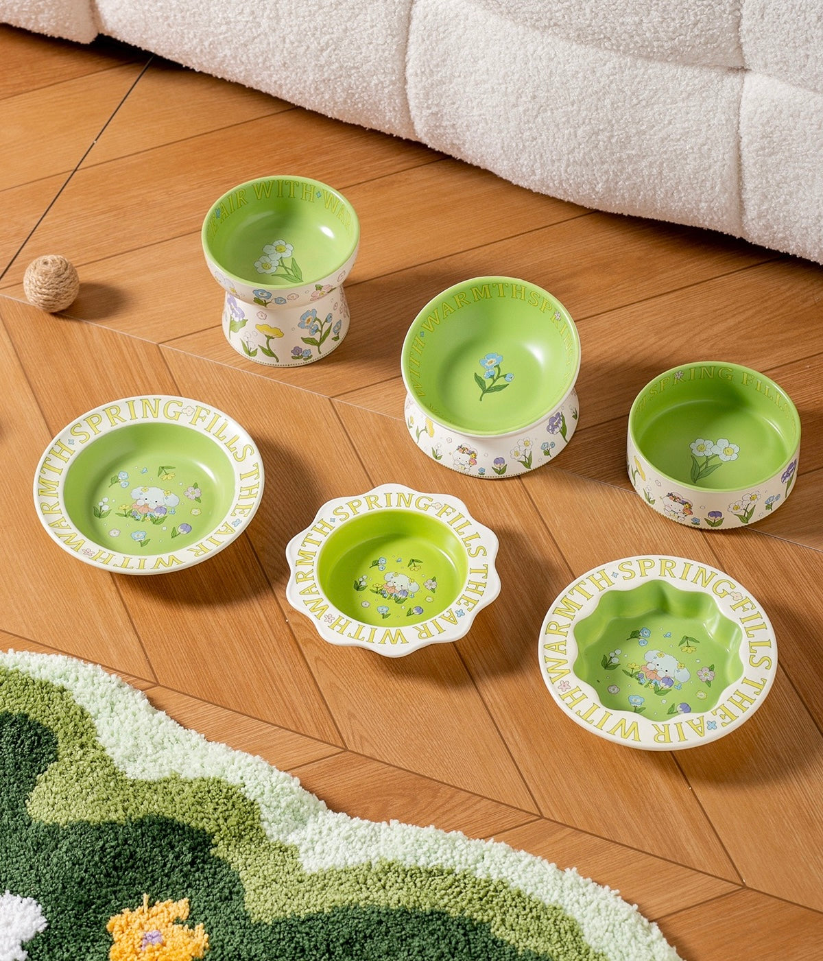 Green Rabbit Pet Bowl