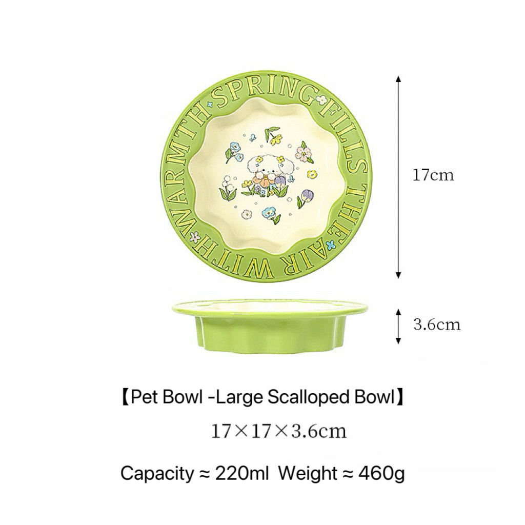 Green Rabbit Pet Bowl