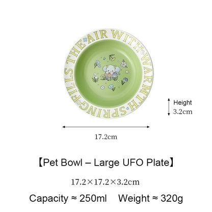 Green Rabbit Pet Bowl
