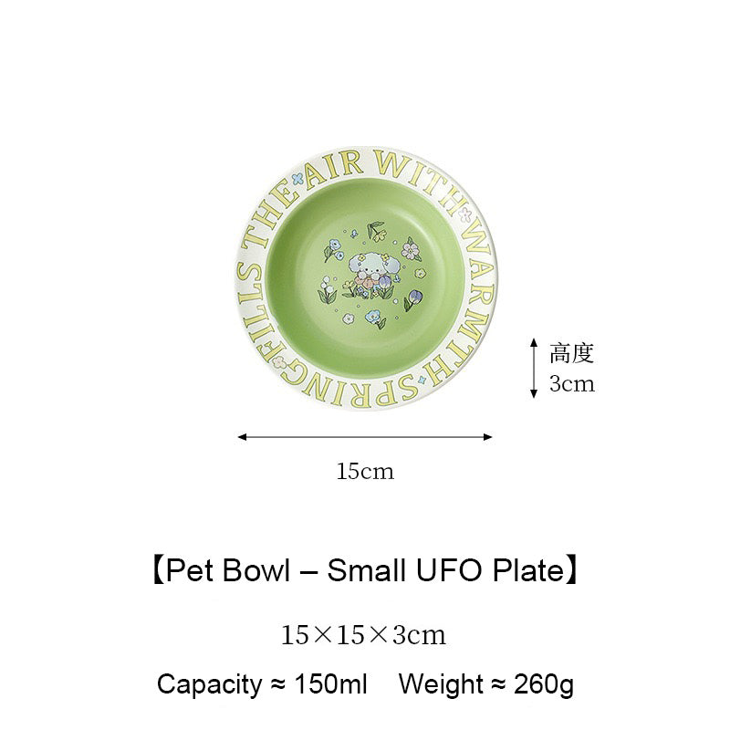 Green Rabbit Pet Bowl
