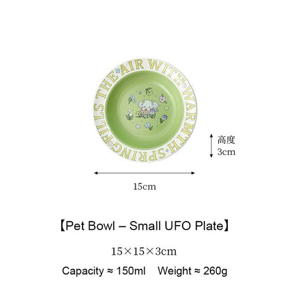 Green Rabbit Pet Bowl