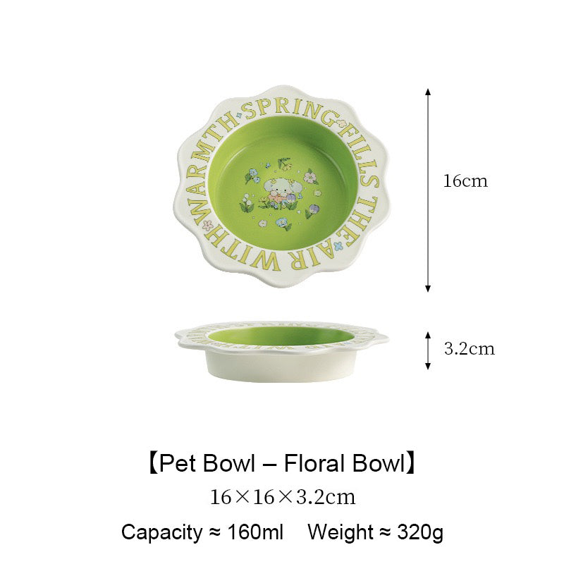 Green Rabbit Pet Bowl